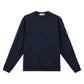 Stone Island Malfile Fleece 'Old' Effect Navy Sweatshirt