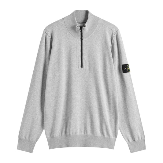 Stone Island 1/4 Zip Navy Ribbed Collar Sweatshirt (Copy)