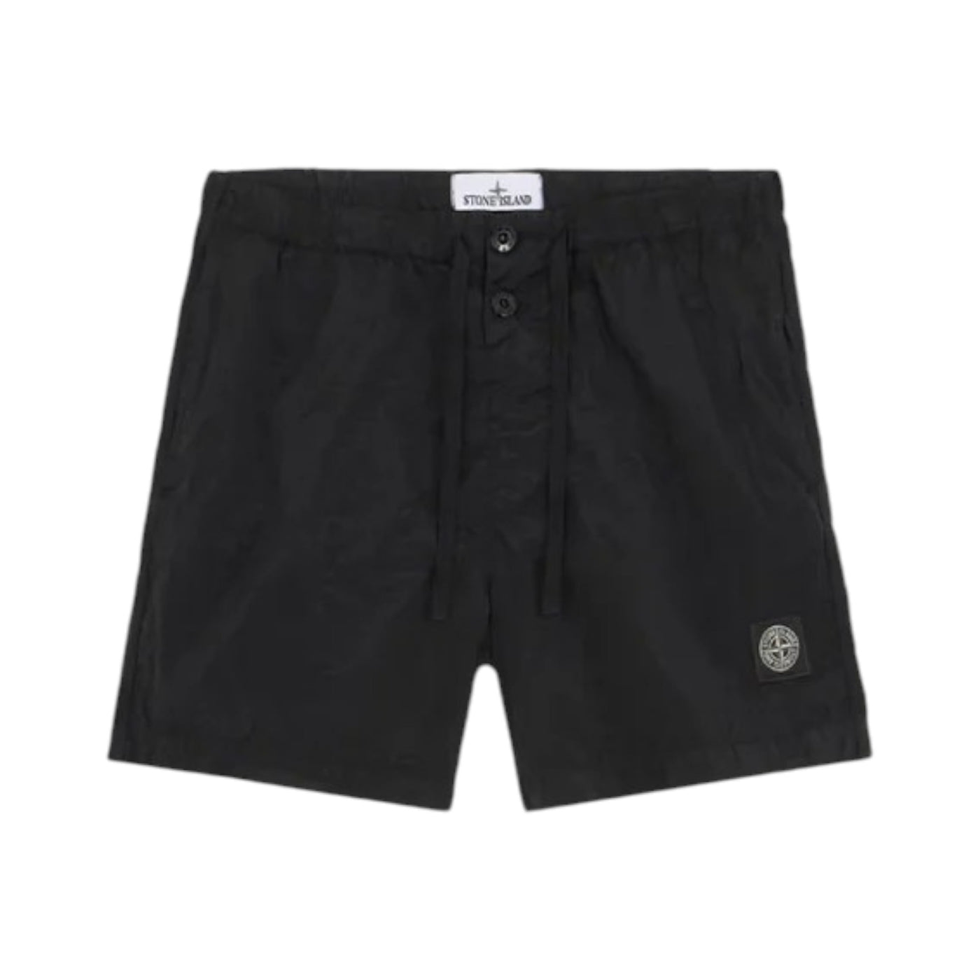 Stone Island Nylon Black Shorts — Stone Island