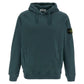 Stone Island Fleece Cotton Teal Green Hoodie