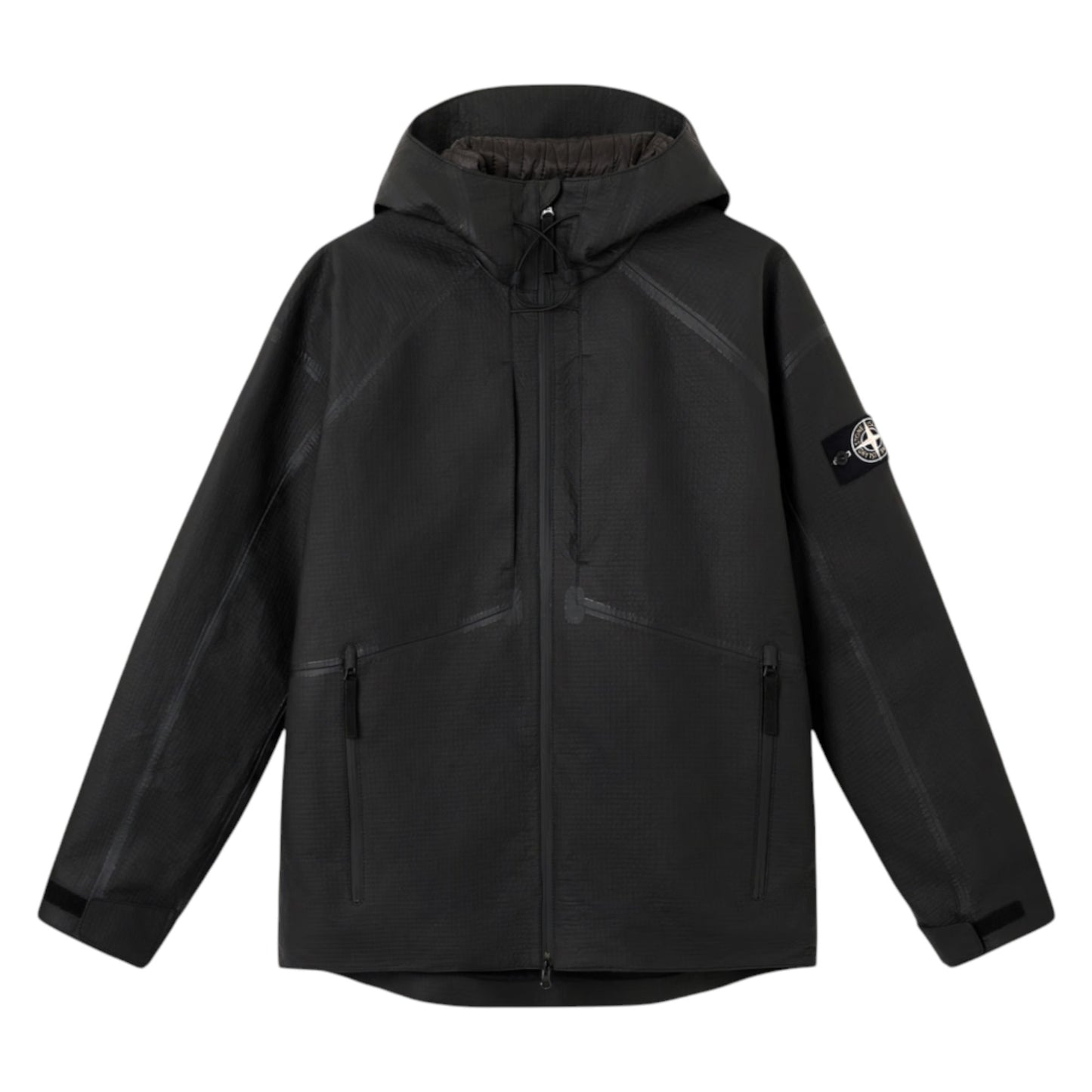 Stone Island Ripstop Leather Hooded Parka PrimaLoft Special Edition Black Jacket