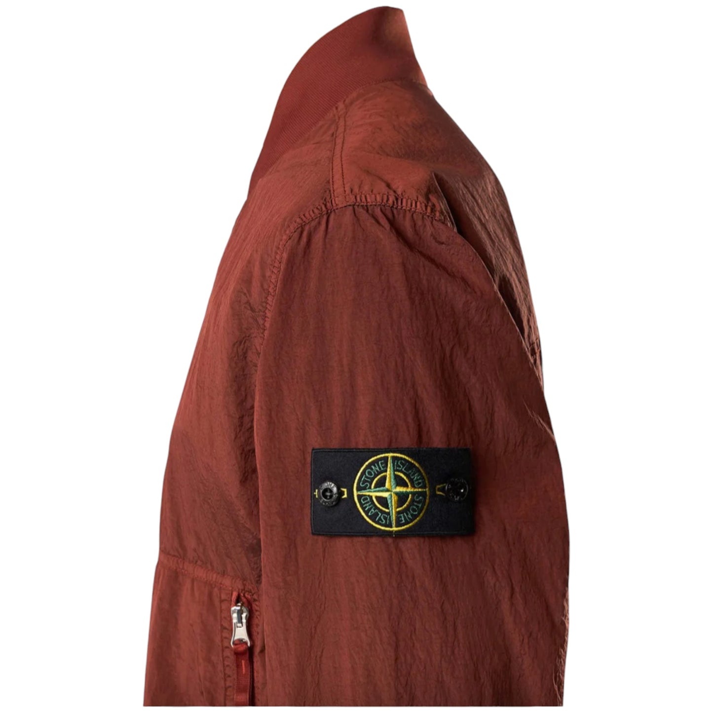 Stone Island Orange Nylon Metal Bomber Jacket