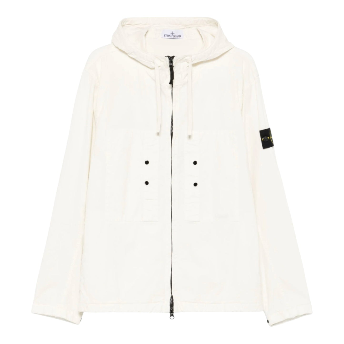 Stone Island Supima Cotton Stretch Hooded Ivory Jacket