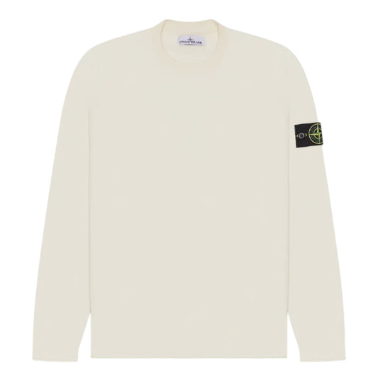 Stone Island Light Raw Organic Cotton Ivory Knitwear Sweatshirt
