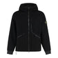 Stone Island Virgin Wool And Nylon Black Ratinated Jacket