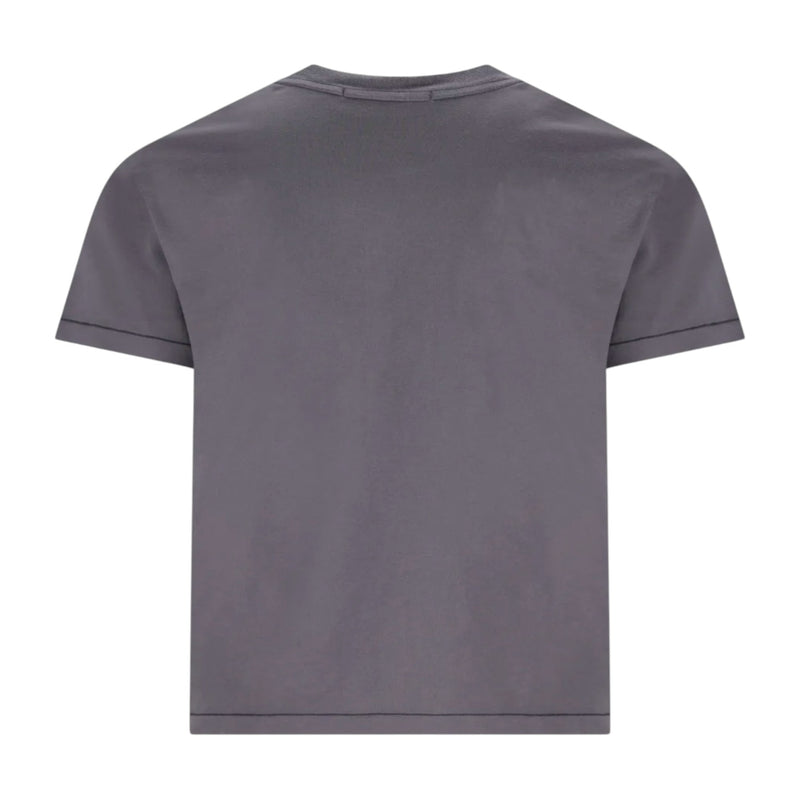 Stone Island Compass Patch Logo Dark Charcoal Grey T-shirt