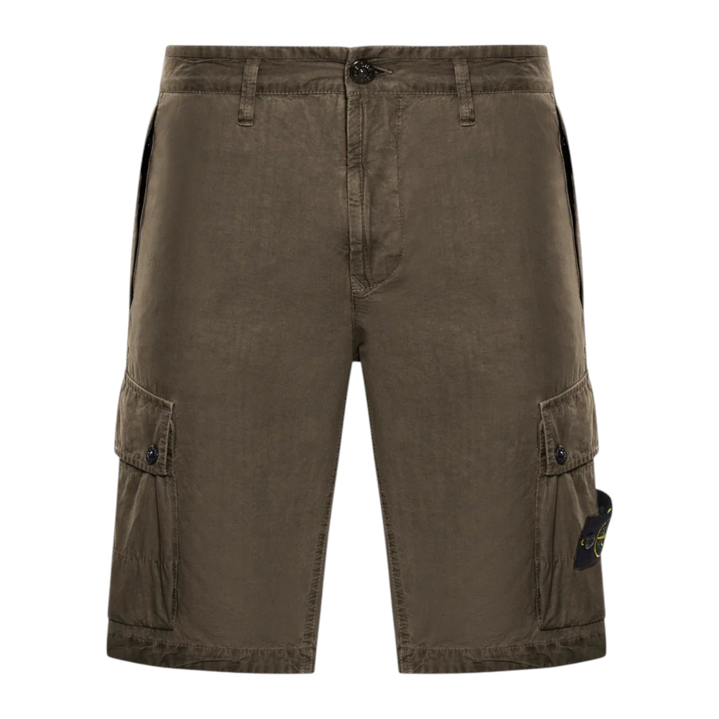 Stone Island Bermuda Cargo Military Green Slim Shorts