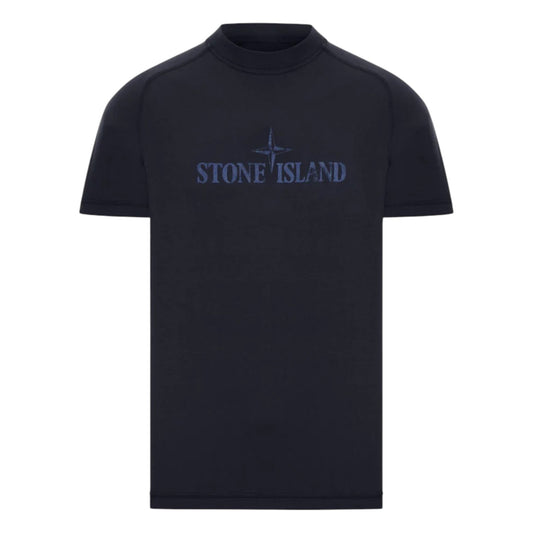 Stone Island Front Print Navy T-shirt