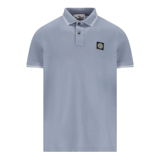 Stone Island Pique Cotton Dark Blue Polo Shirt