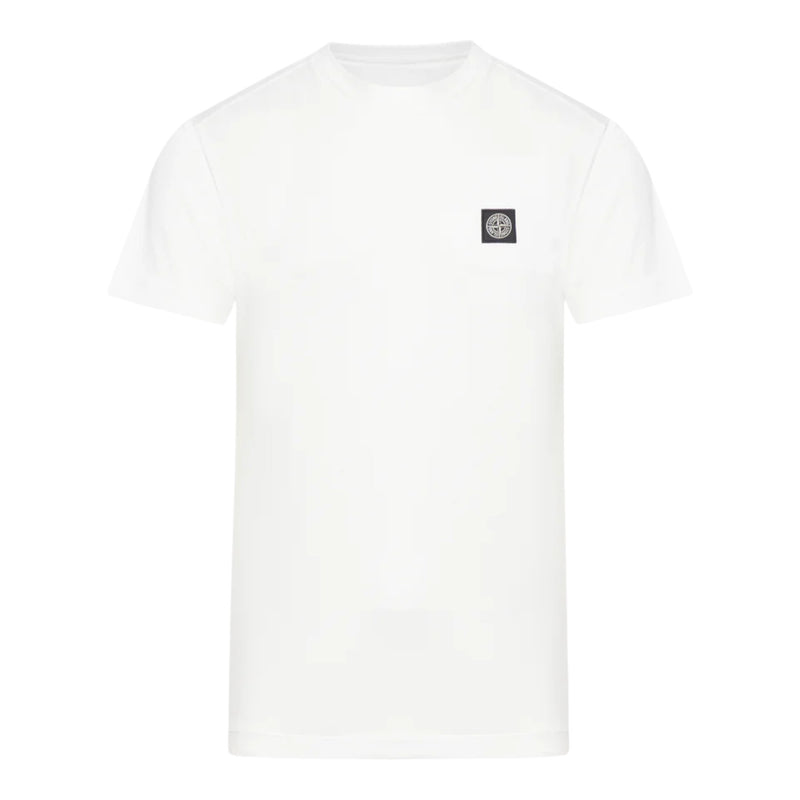 Stone Island White Logo Patch T-Shirt