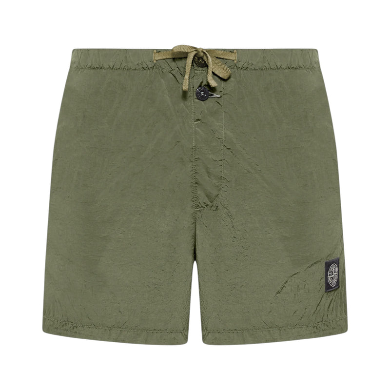 Stone Island Nylon Metal Military Green Shorts
