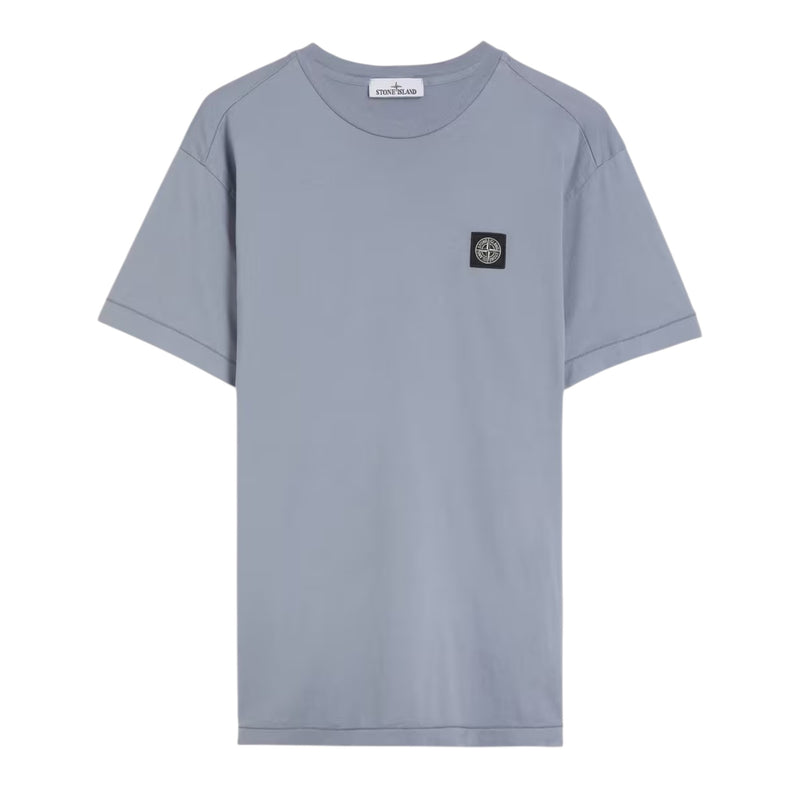 Stone Island Compass Patch Logo Neutral Light Dark Blue T-shirt