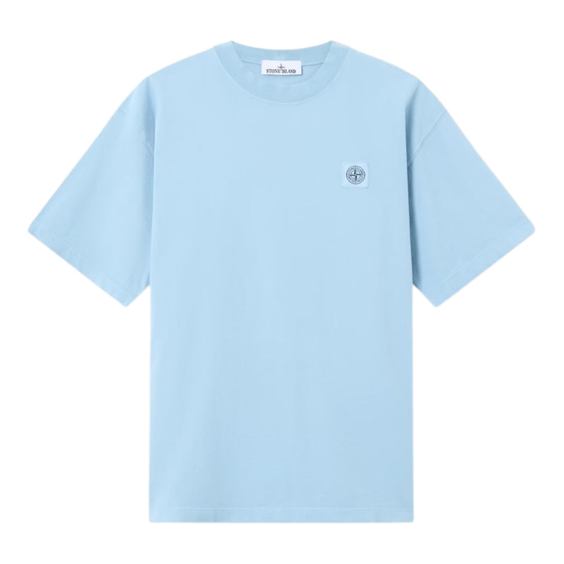 Stone Island Compass Patch Logo Neutral Light Baby Blue T-shirt
