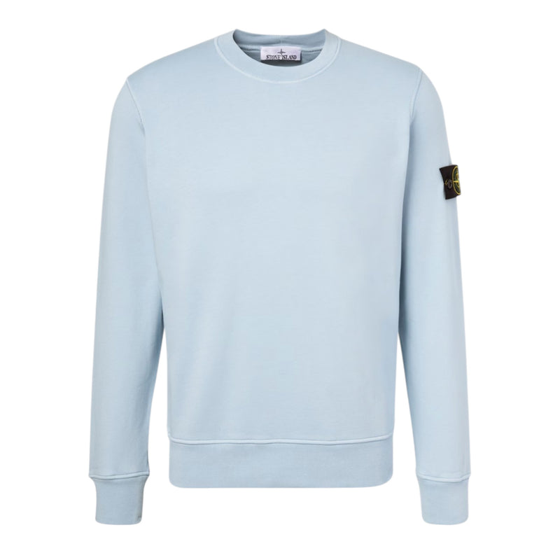 Stone Island Organic Cotton Baby Blue Sweatshirt
