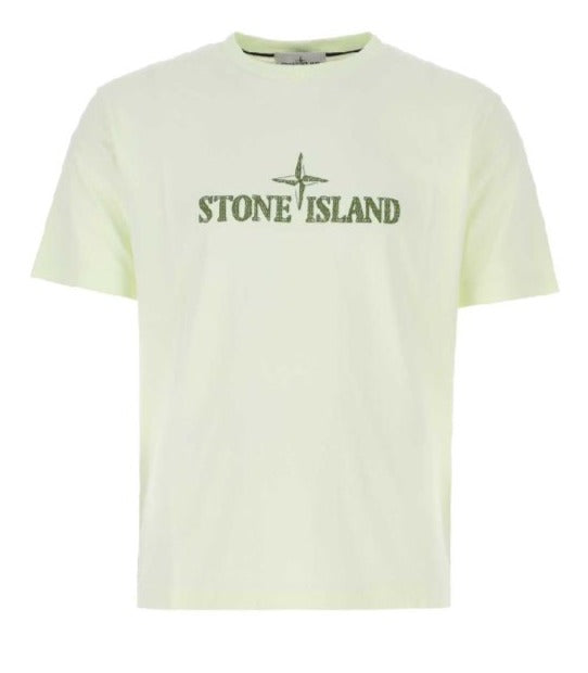 Stone Island Light Green Script T-Shirt