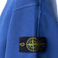 Stone Island, Blue organic cotton diagonal fleece 'old' effect Sweatshirt
