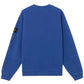 Stone Island, Blue organic cotton diagonal fleece 'old' effect Sweatshirt
