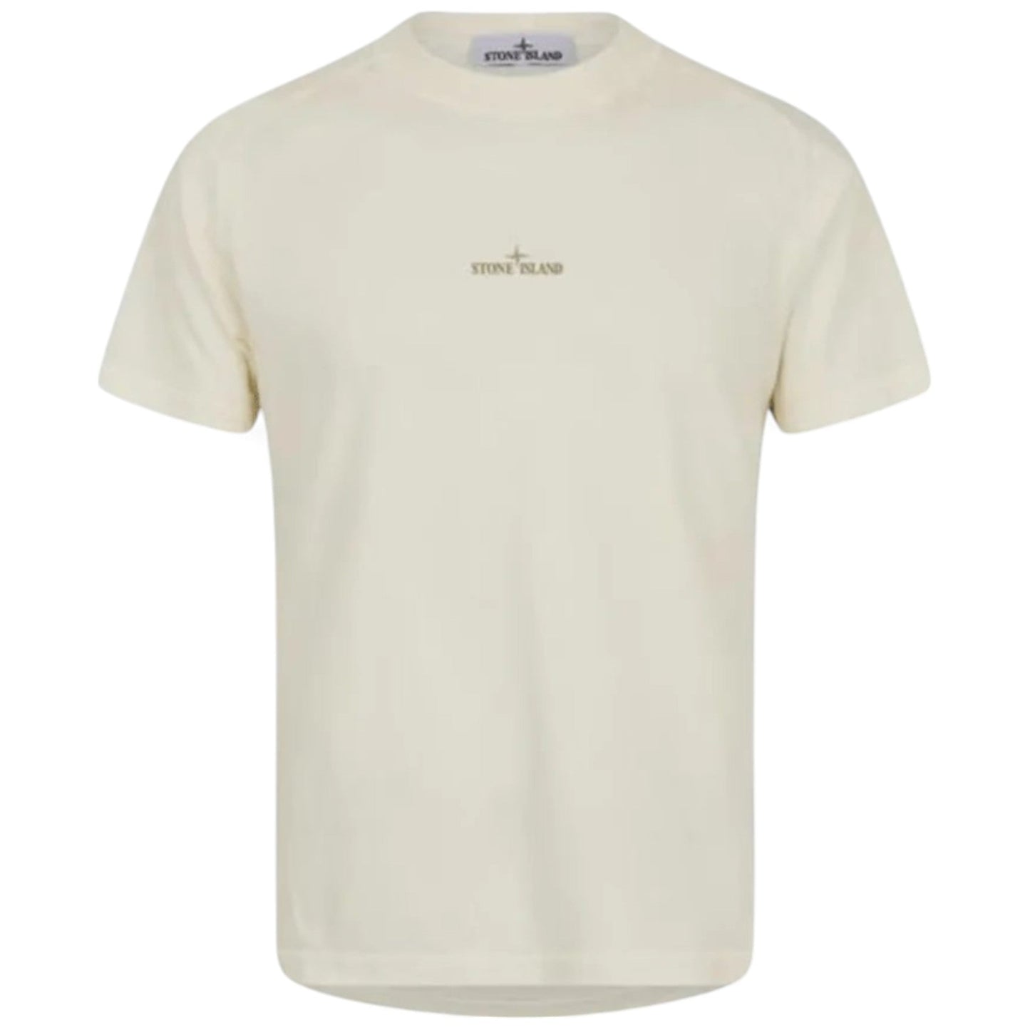 Stone Island, Logo Printed Crewneck T-Shirt - Ivory