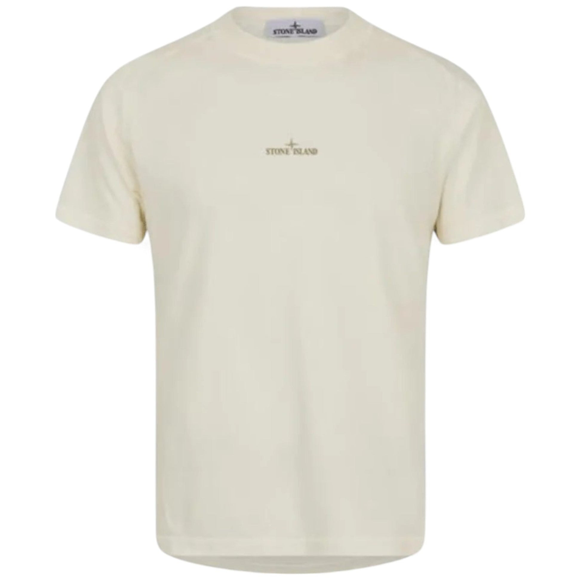 Stone Island, Logo Printed Crewneck T-Shirt - Ivory