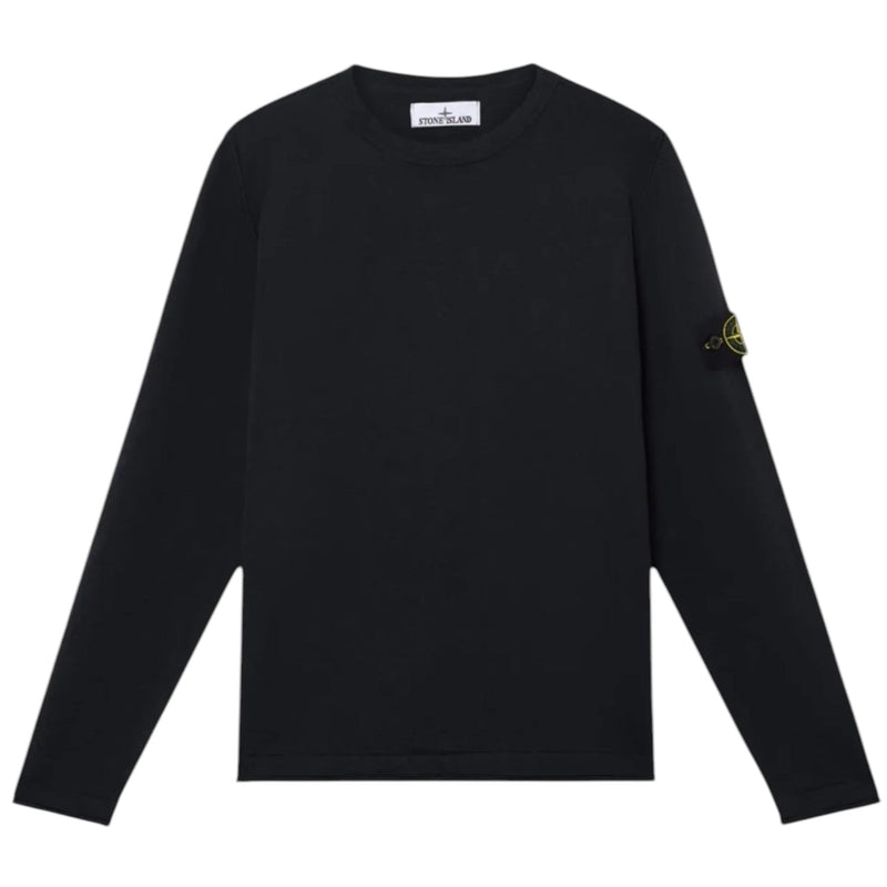 Stone Island, Navy Light Knit Crewneck Jumper Stone Island Navy Light Knit Cotton Sweatshirt