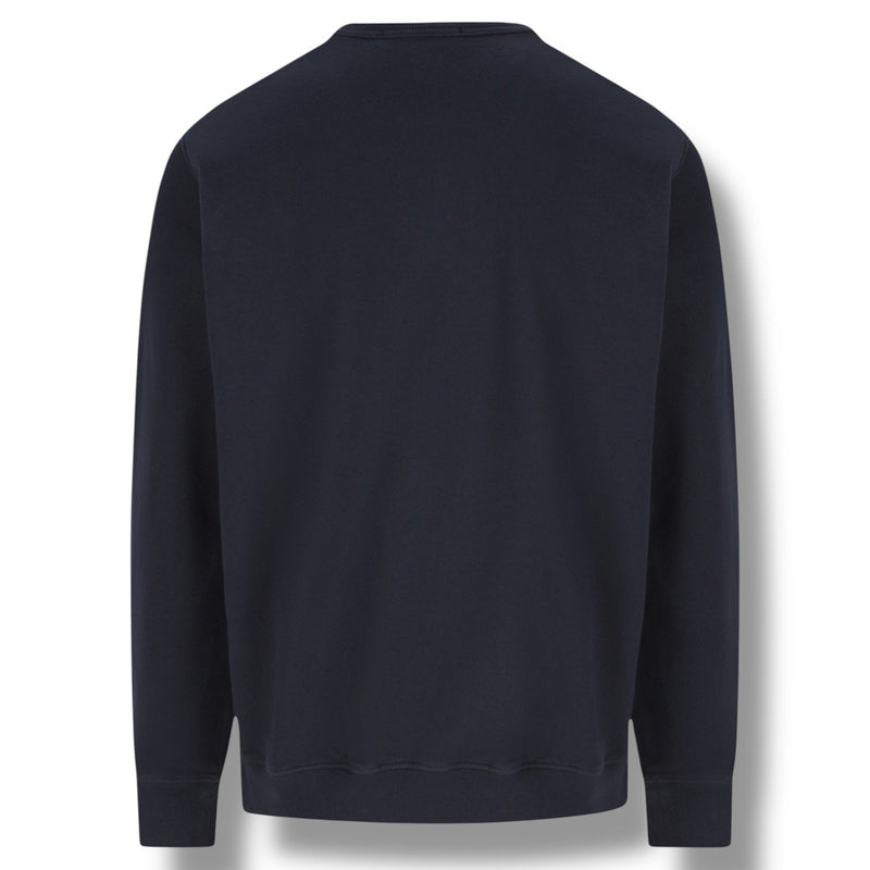 Stone Island, Navy Organic Cotton Sweatshirt - True Labels