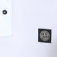 Stone Island, Slim Fit White Polo Shirt with Compass Patch