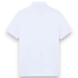 Stone Island, Slim Fit White Polo Shirt with Compass Patch