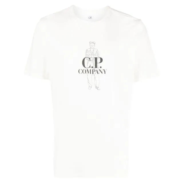 C.P. Company White British Sailor T-Shirt