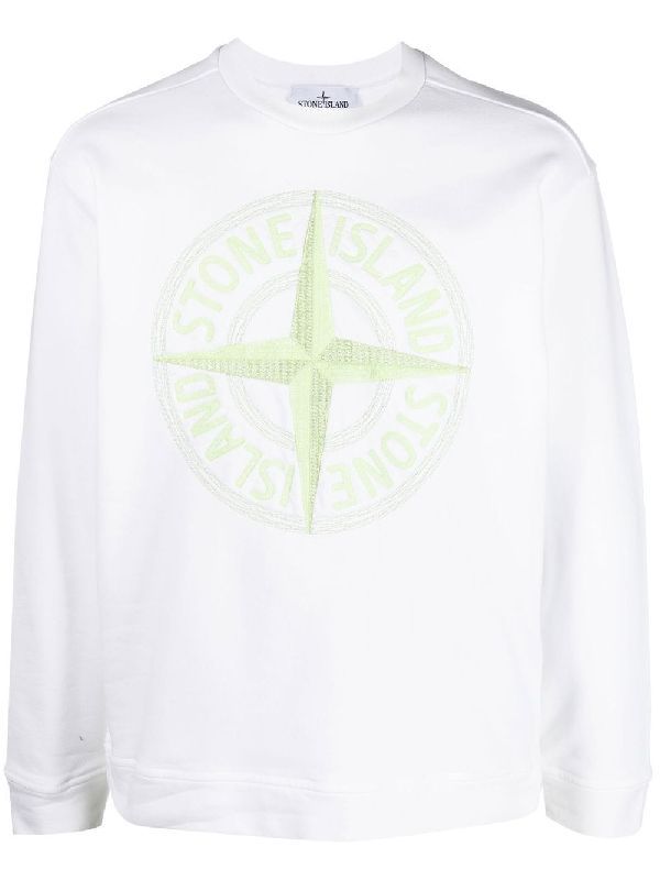 Stone Island White Compass Sweatshirt